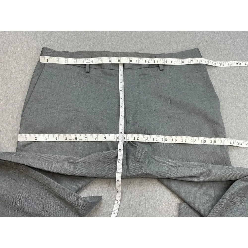 Banana Republic Pants Mens 36 x 32 Gray Cotton Blend Stretch Slim Fit Flat Front